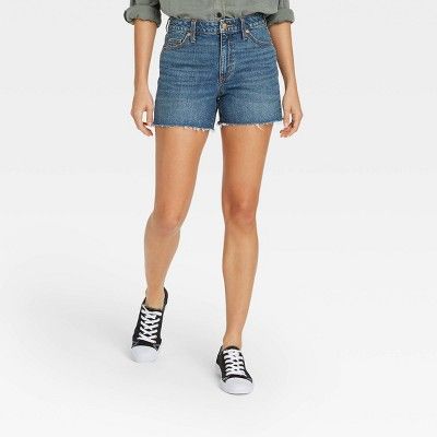 Women&#39;s High-Rise Jean Shorts - Universal Thread&#8482; Medium Blue 4 | Target