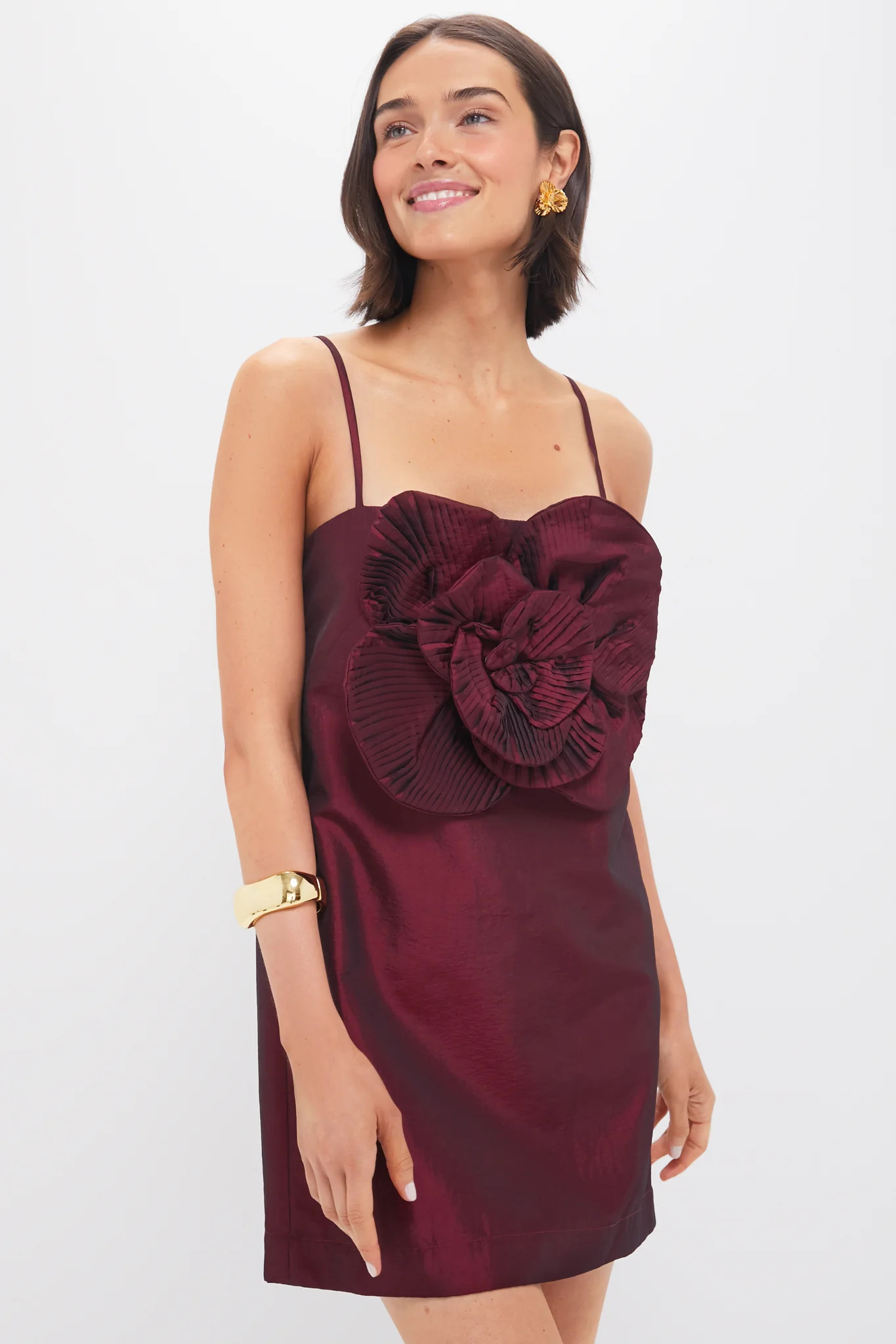 Burgundy Noche de Ti Embellished Mini Dress | Tuckernuck (US)