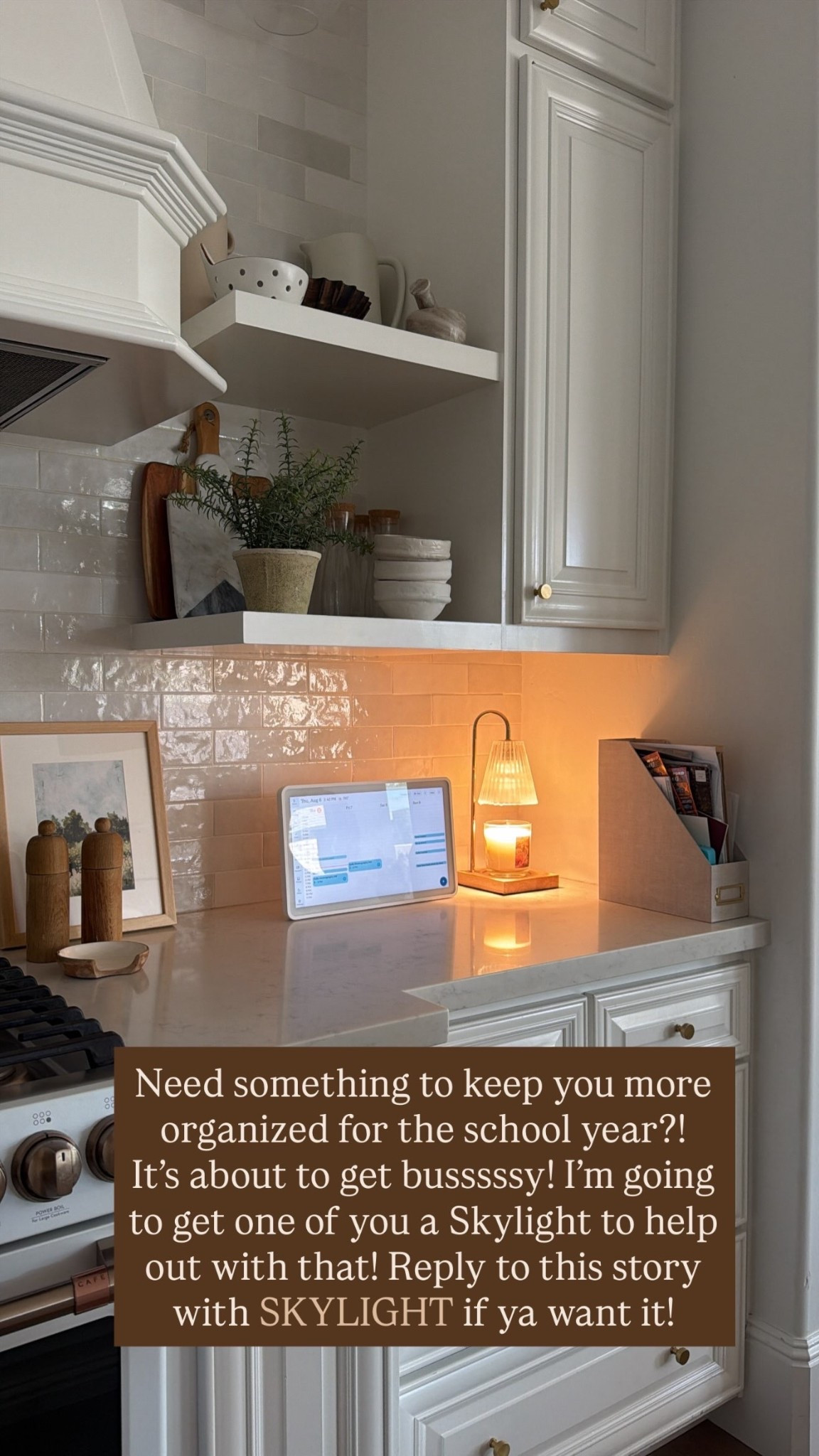 Need something to keep you more organized for the school year?! 
It’s about to get busssssy! I’m going to get one of you a Skylight to help out with that! Reply to this story with SKYLIGHT if ya want it!