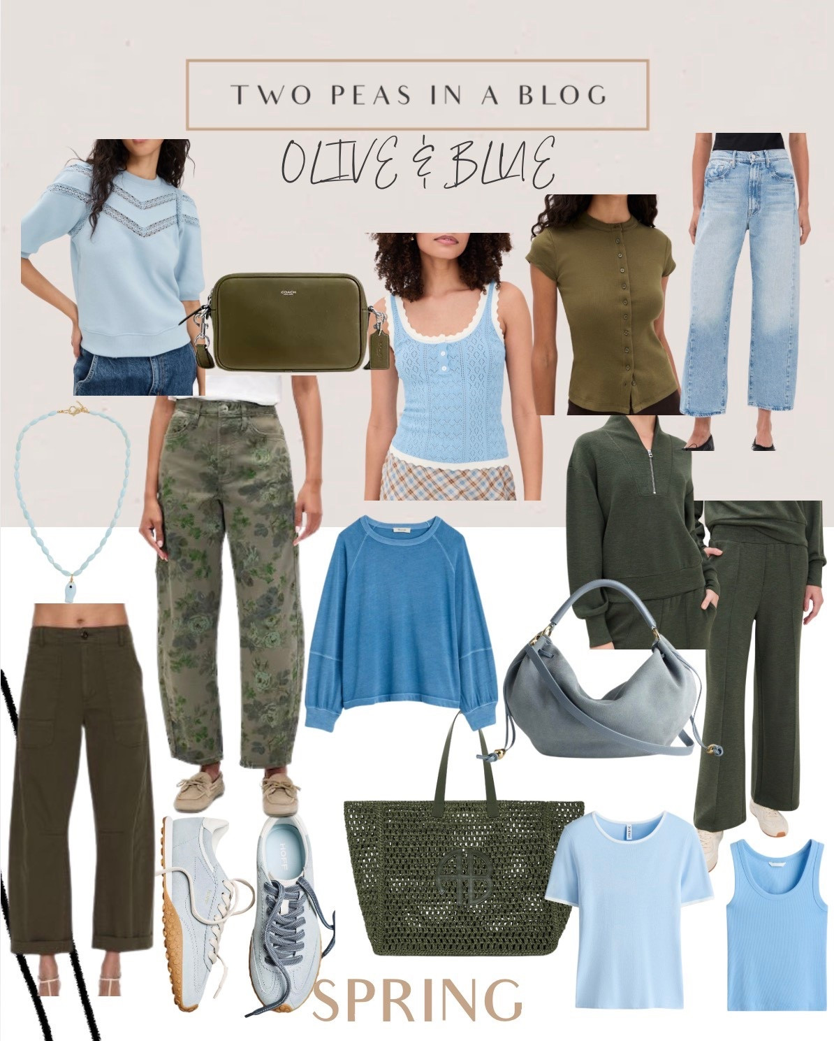 Olive green & blue. A pretty color mix  

#LTKSeasonal #LTKgrwm