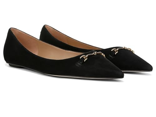Sam Edelman Women's Nori Ballet Flat Black Suede 5.5 Medium | Amazon (US)