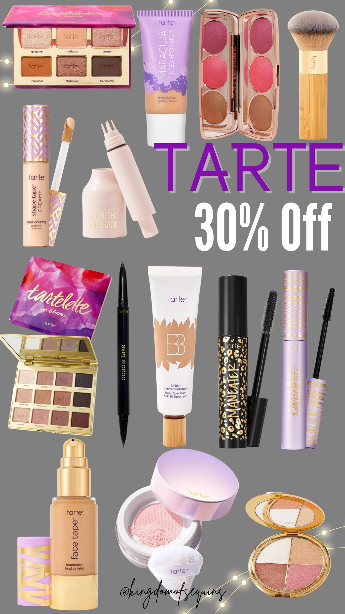 Tarte Sale - 30% off! 


#LTKGiftGuide #LTKCyberWeek #LTKHoliday