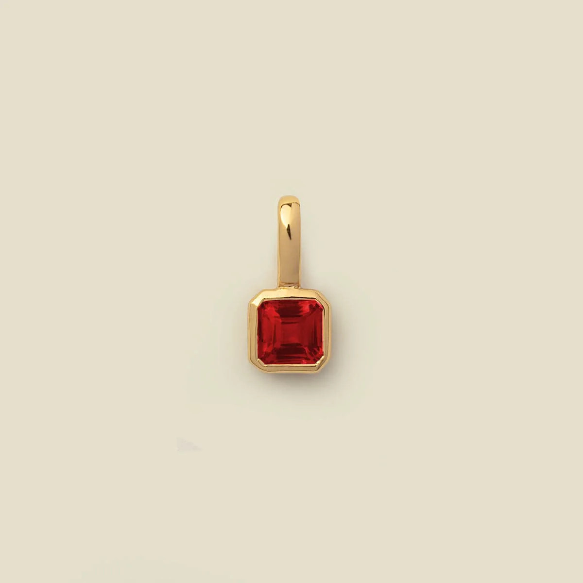 January Birthstone Charm | Gold Vermeil | Birthstone Charm | Made by Mary (US)