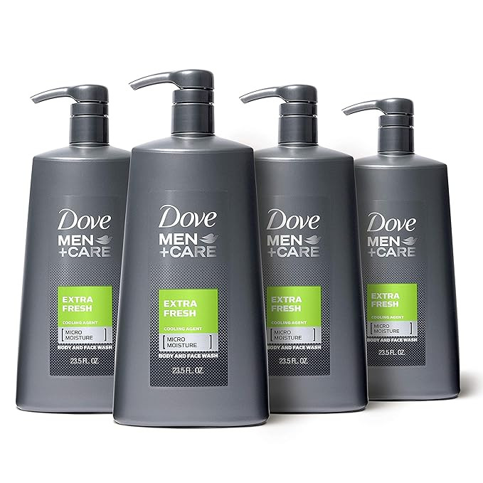 Dove Men+Care Body and Face Wash Pump Extra Fresh 23.5 oz for Dry Skin Effectively Washes Away Ba... | Amazon (US)