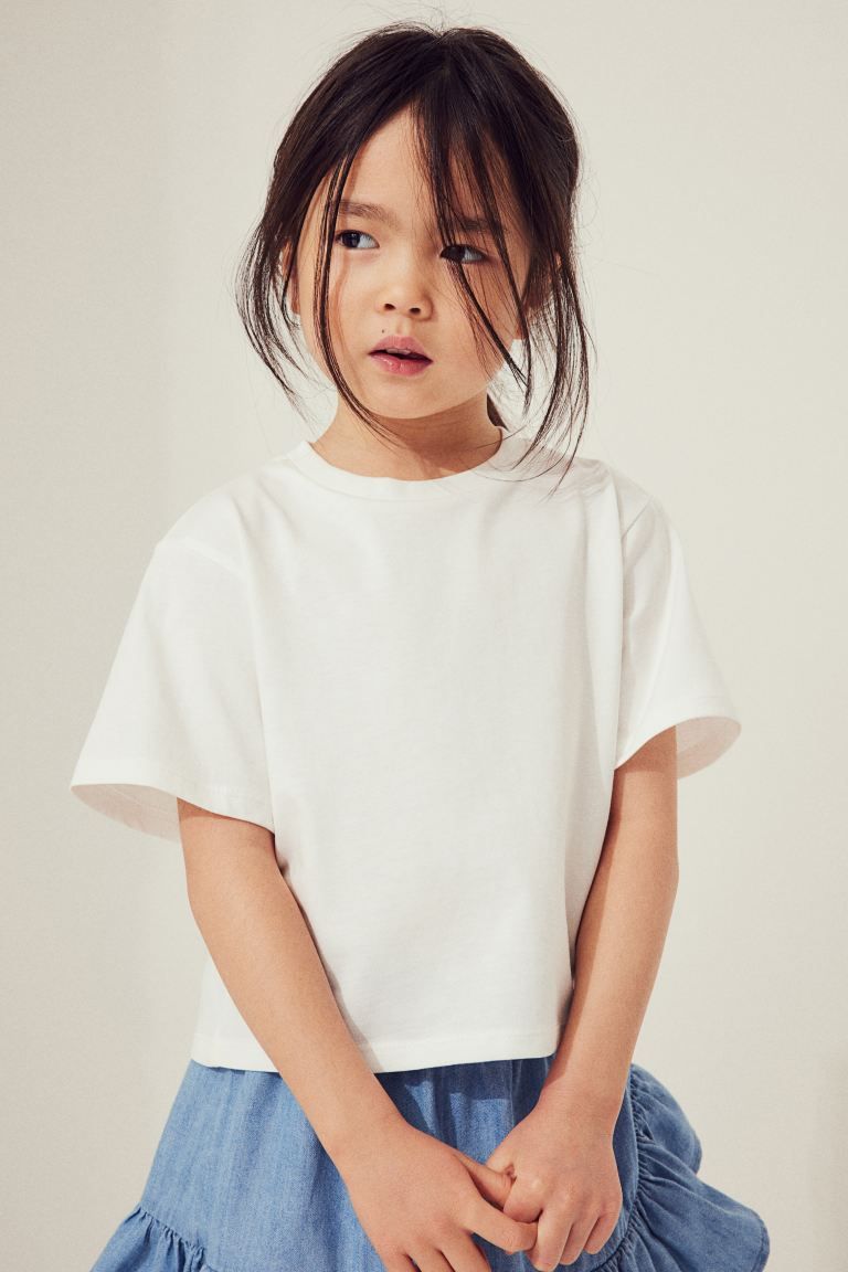 3-pack Cotton T-shirts - Light beige melange/black - Kids | H&M US | H&M (US + CA)