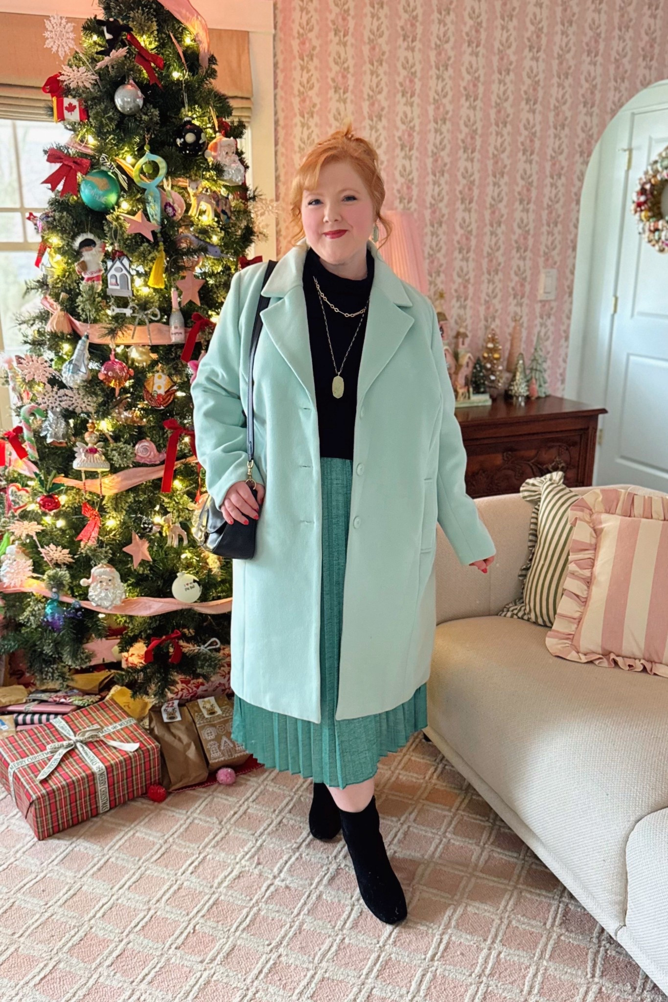 Holiday and Winter Outfit Idea | Turtleneck and skirt both Ulla Popken and 35% OFF with code WWWULLA

#LTKPlusSize #LTKootd #LTKHoliday