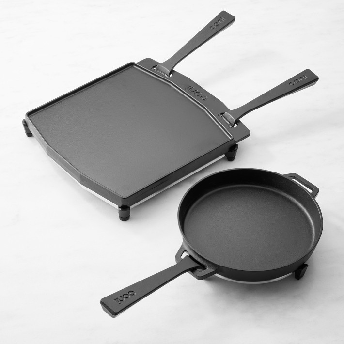 Ooni Cast Iron Skillet & Dual Sided Grizzler Cookware Set | Williams-Sonoma
