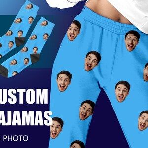 Custom Pajama Pants, Custom Face Pajamas, Personalized Pajamas, Faces Pajamas, Funny Pajamas, you... | Etsy (US)