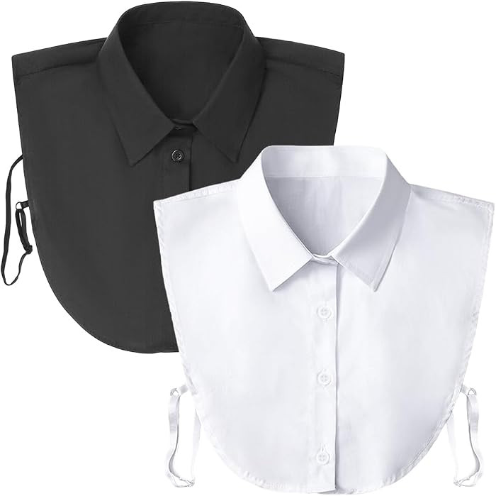 Detachable Dickey Collar Blouse for Women, Fake Half Shirt Collar for Girls | Amazon (US)