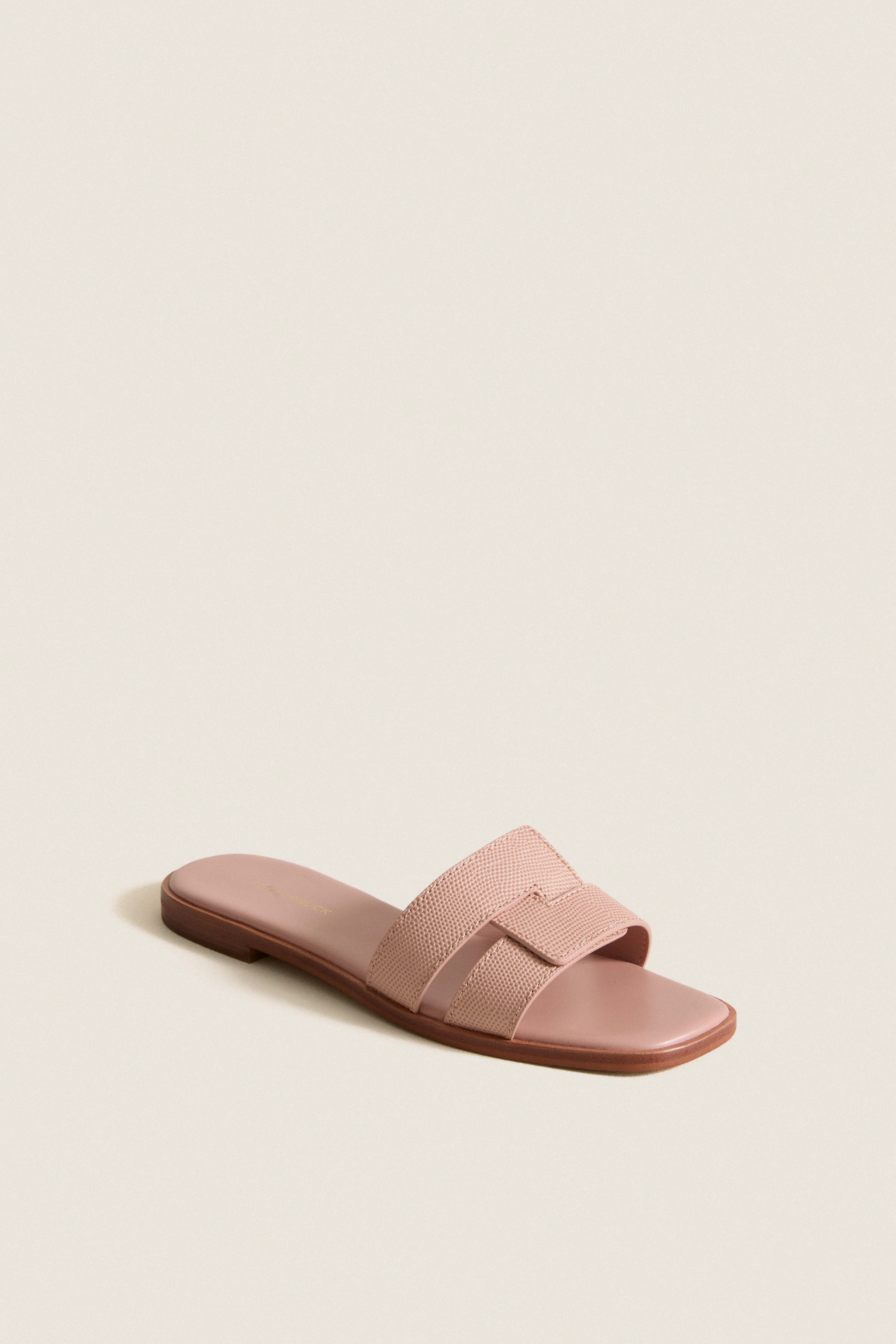 Pink Embossed Leather Muse Sandals | Tuckernuck (US)