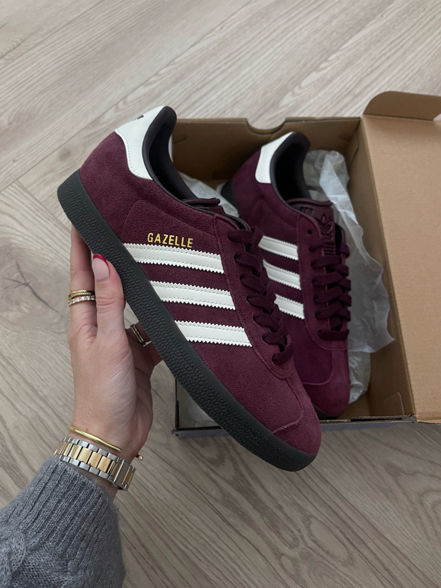 Adidas gazelles in burgundy 👟🍇 

Adidas trainers, new trainers, burgundy gazelles

#LTKshoecrush #LTKfindsunder100 #LTKstyletip
