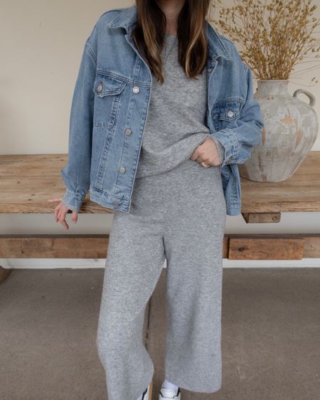 Sunday in Jenni Kayne loungewear 🕊️ TYLER15 saves. 

Culottes: usual size xs; tts
Pullover: usual size xs; runs big/oversized. 
Denim jacket: sized up to small for a looser fit overall 

#LTKSeasonal #LTKFind #LTKstyletip