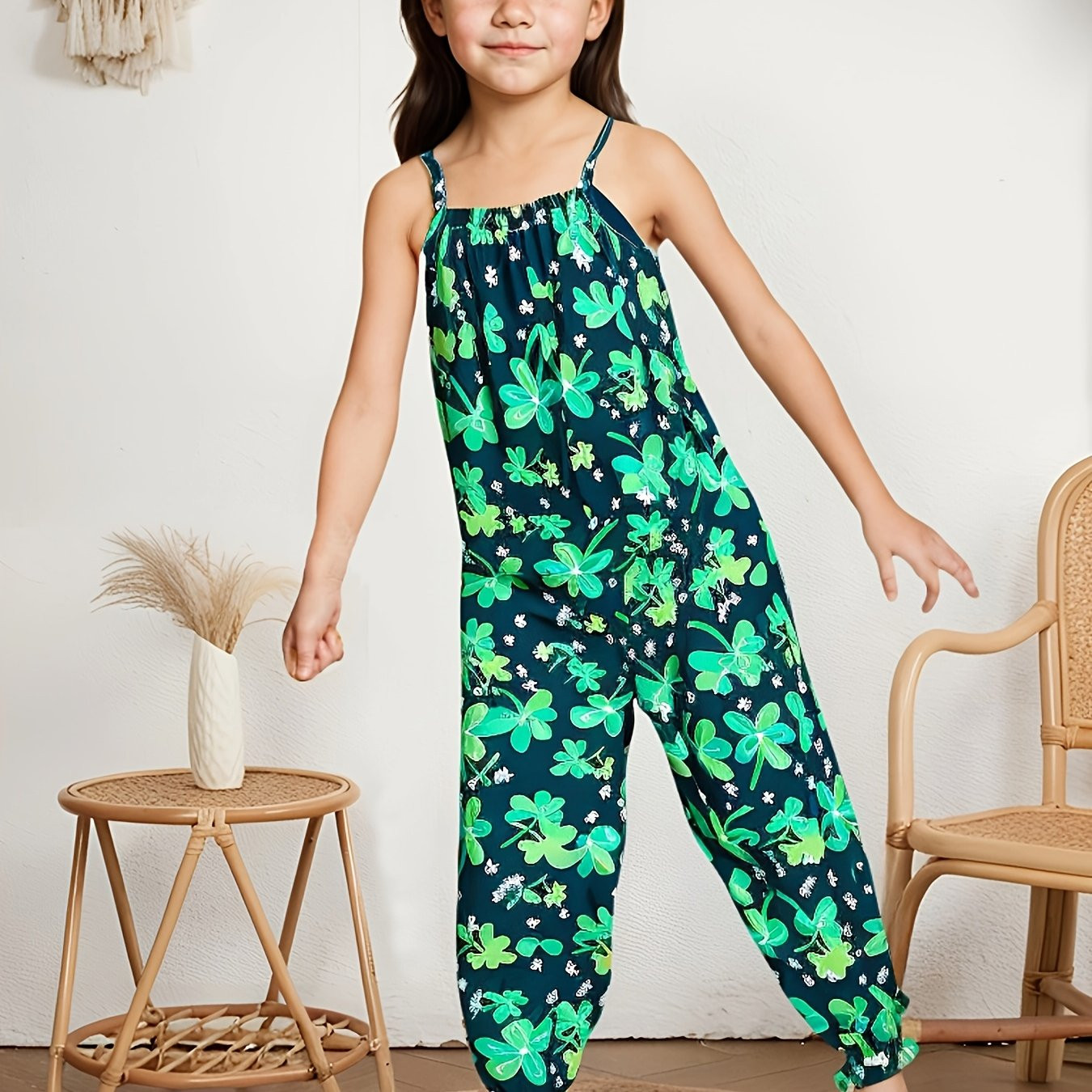girls'   day fashionable clover print sleeveless - Temu | Temu Affiliate Program