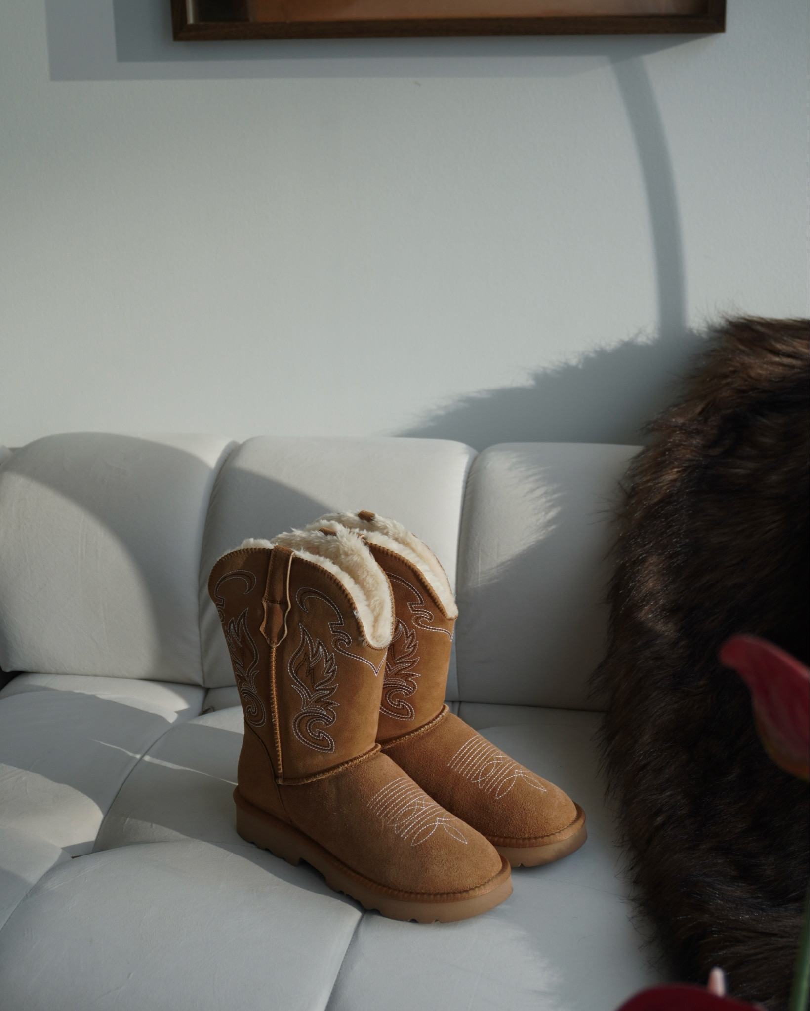 cowboy boots? uggs? the best of both worlds! 

#LTKShoeCrush #LTKFindsUnder100 #LTKSeasonal