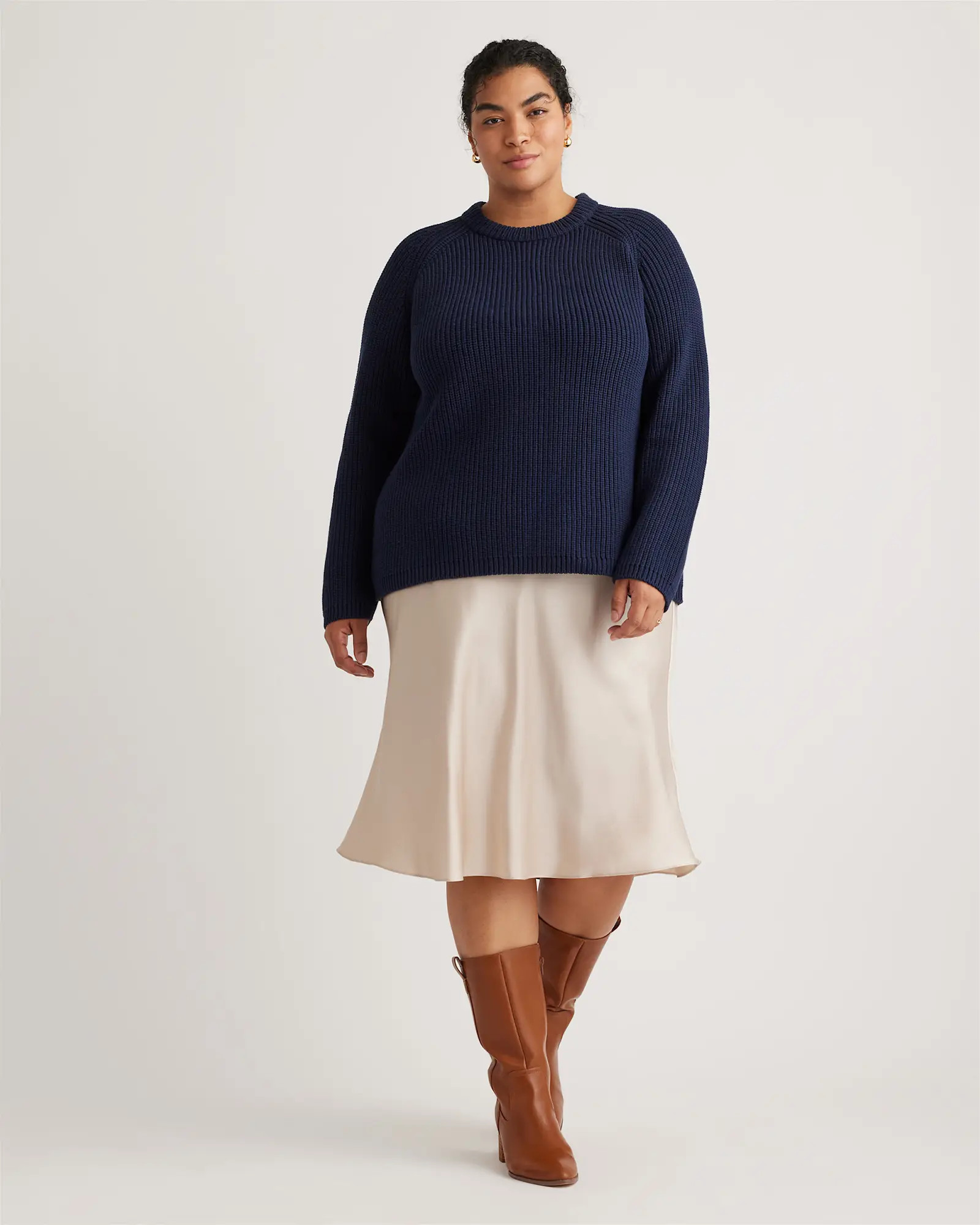 100% Organic Cotton Fisherman Crew Sweater | Quince