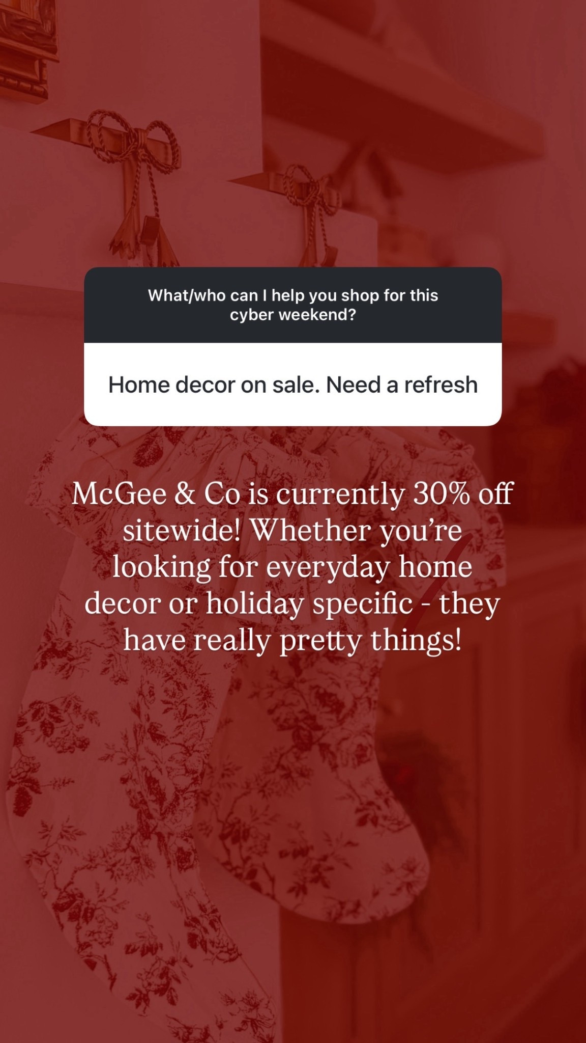 McGee & Co has so many beautiful home finds! Currently 30% off site wide! I have gotten regular home decor & Christmas home decor from here!

Loverly Grey, home decor, Black Friday, cyber week, Christmas decor 

#LTKHome #LTKCyberWeek #LTKSaleAlert