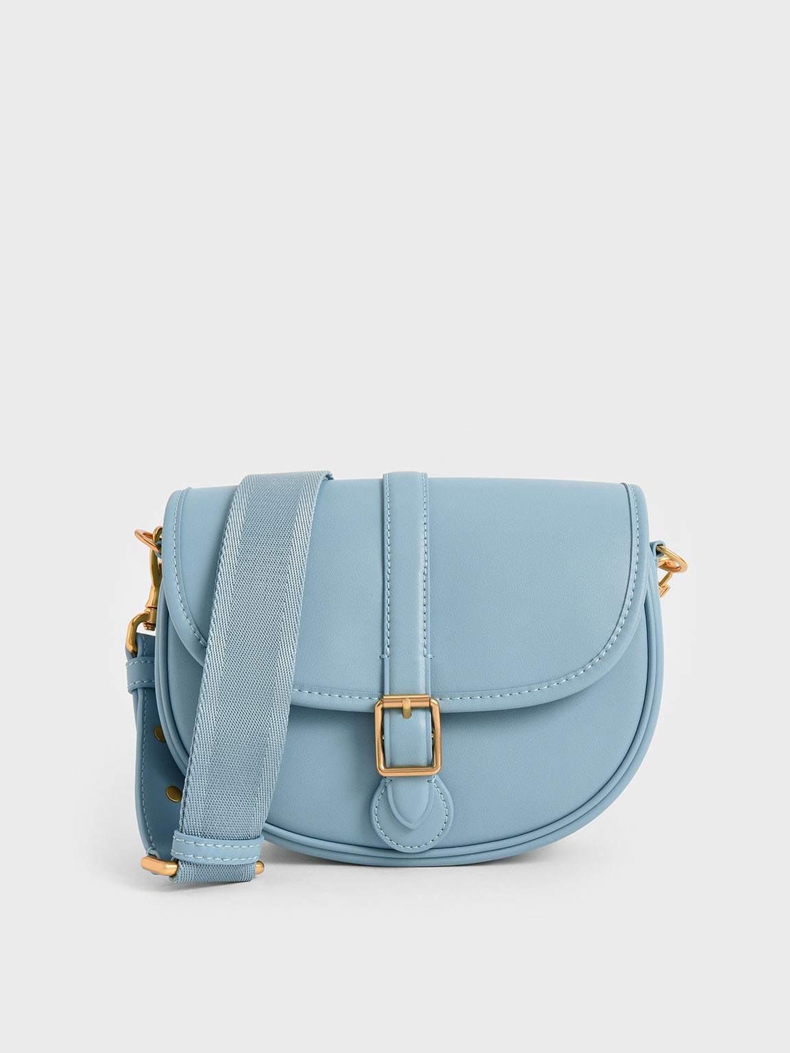 Flora Belted Saddle Bag | Charles & Keith US