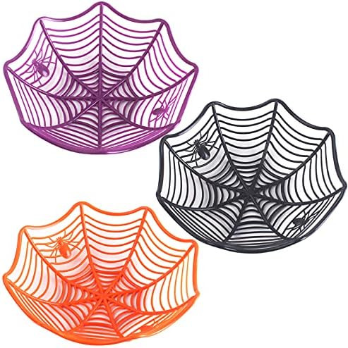 HAZOULEN Spider Web Candy Bowls for Halloween Party, Set of 3 | Amazon (US)