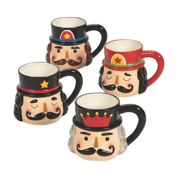 Nutcracker Ceramic Mugs, Home Decor, Christmas, 4 Pieces - Walmart.com | Walmart (US)