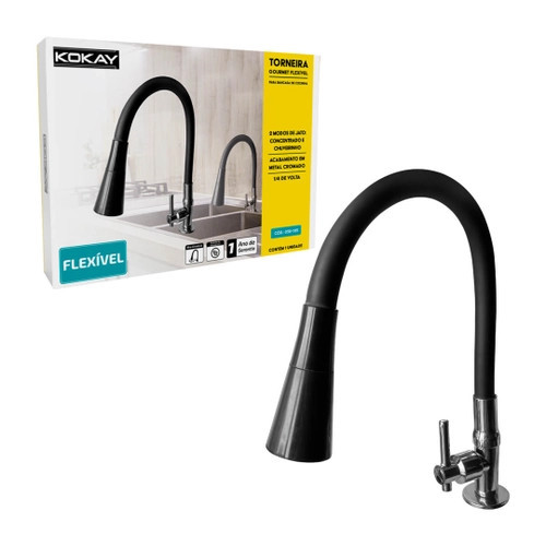 Torneira Para Cozinha Bancada Flexível Tubo Preto 2 Jatos em Promoção na Americanas | Americanas (BR)