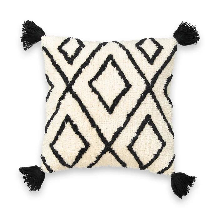 CALI Fluffy Geometric Cotton Cushion Cover | La Redoute (UK)