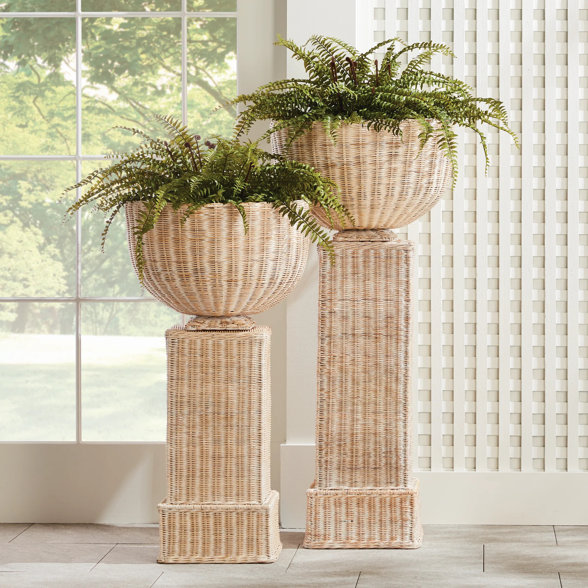 Chuck Rattan Pedestal (Urn sold separately) | Gorgeous Living