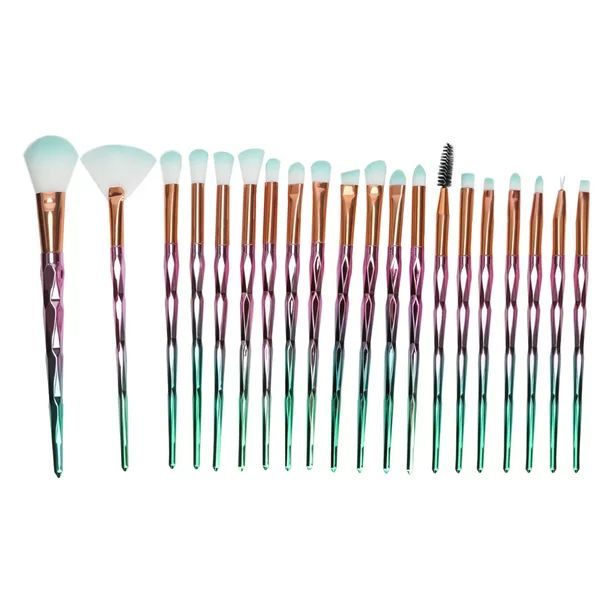 TKOOFN Diamond Makeup Brush Set, 20 Pcs | Walmart (US)