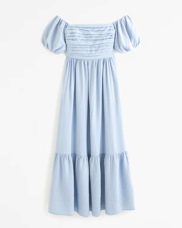 The A&F Emerson Off-The-Shoulder Maxi Dress | Abercrombie & Fitch (US)