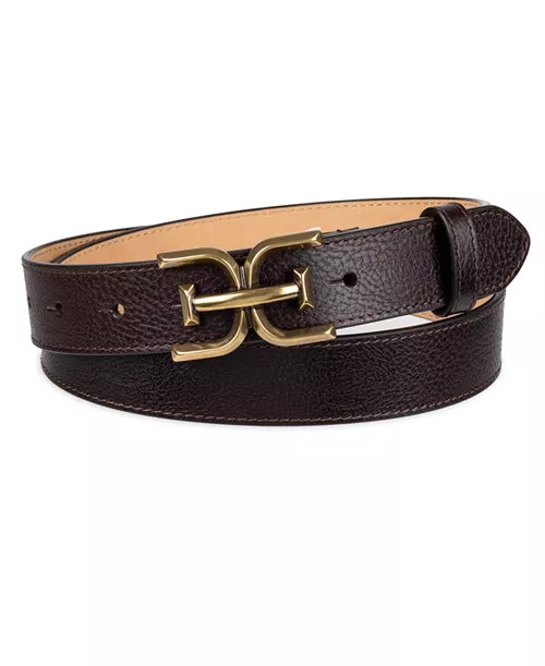 Sam Edelman Women's Slim Double-E Plaque Buckle Belt - Macy's | Macy's
