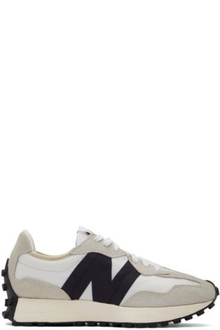 White & Grey 327 Sneakers | SSENSE