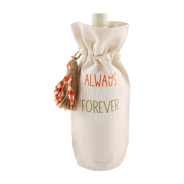 Always Thankful Thanksgiving Wine Bag | Mud Pie