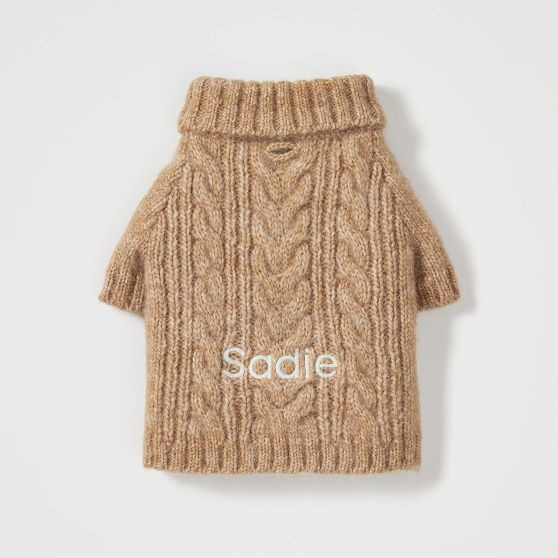 Chunky Cable Knit Dog Sweater | Mark and Graham