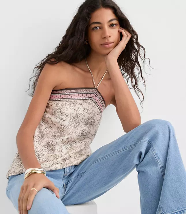 Patchwork Halter Top | LOFT