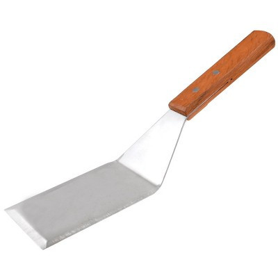 Unique Bargains Wood Handle Stainless Steel Smooth Wide Spatula Silver Tone 11.2" Long 1 Pc | Target