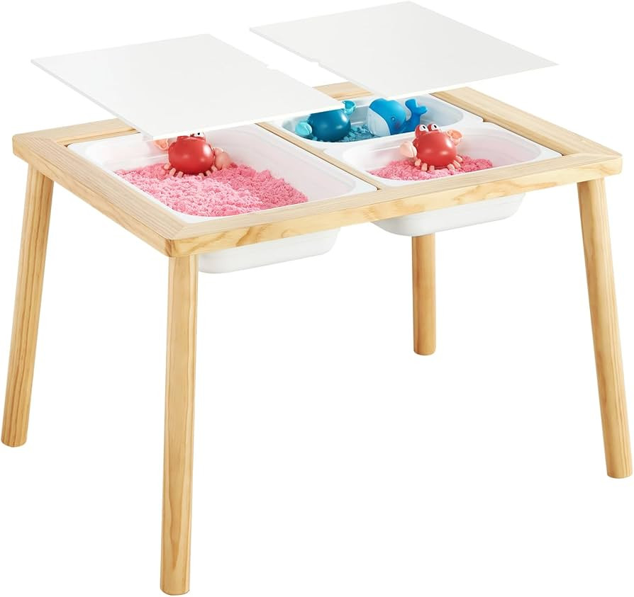 Beright Sensory Table with 3 Storage Bins, Kid's Table Play Sand Table Indoor, for Birthday, Chri... | Amazon (US)