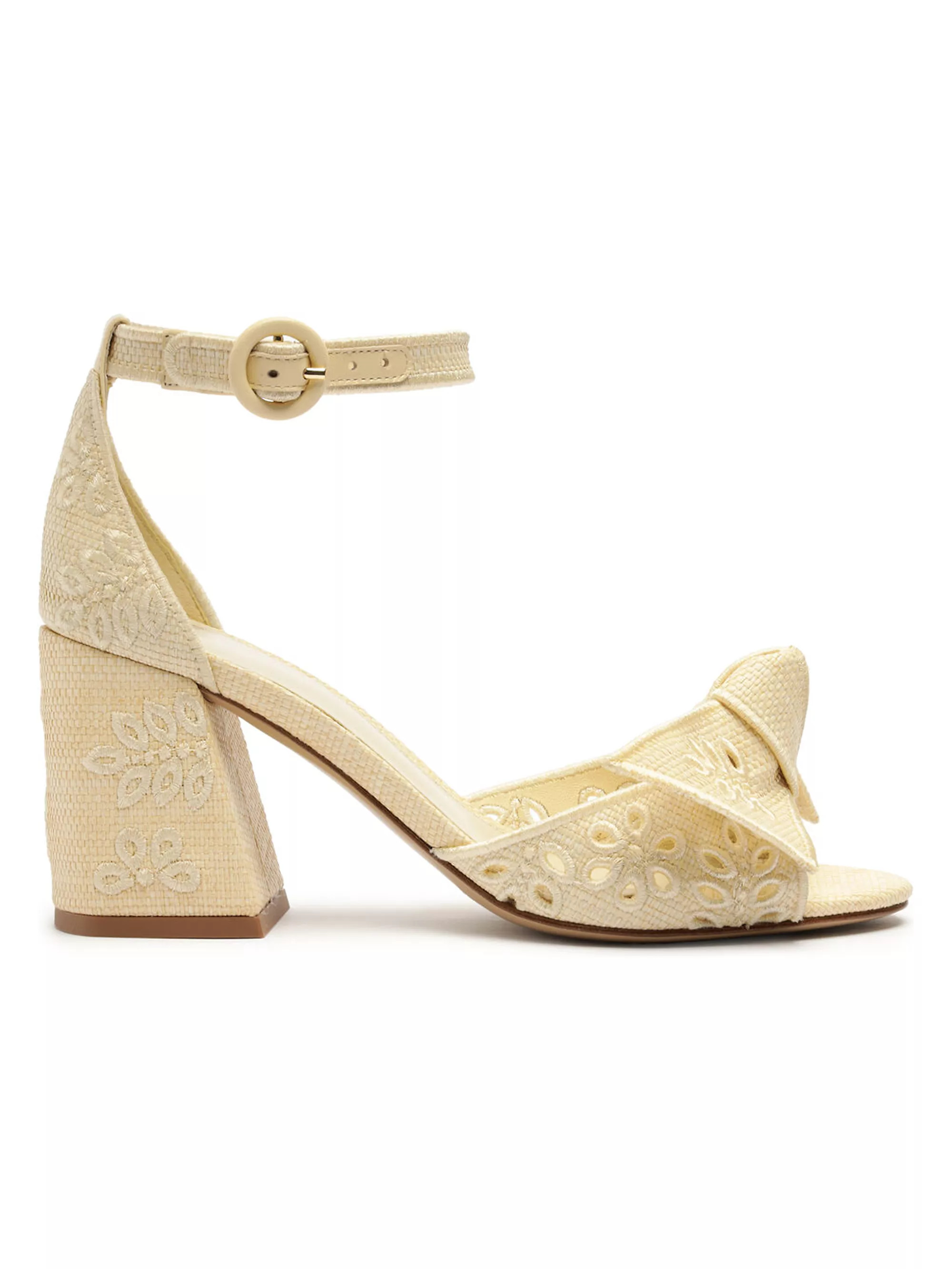 Maxi Clarita 75MM Embroidered Knotted Sandals | Saks Fifth Avenue