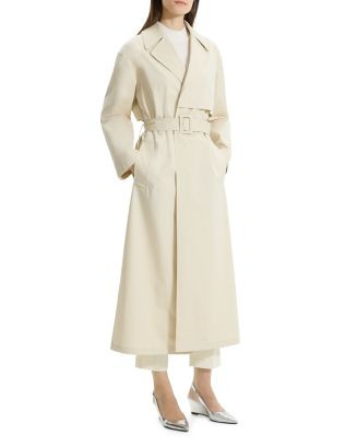 Cotton Blend Long Trench Coat | Bloomingdale's (US)