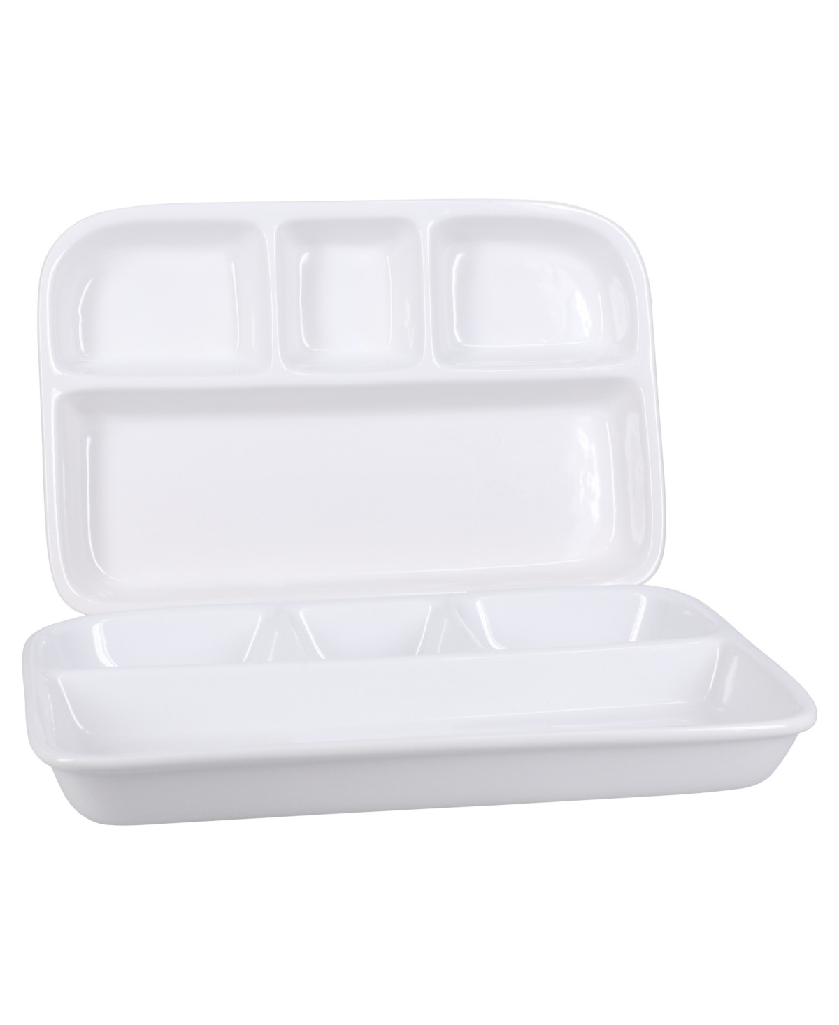 Bia Cordon Bleu Porcelain Divided Tv Tray, Set of 2 - White | Macy's