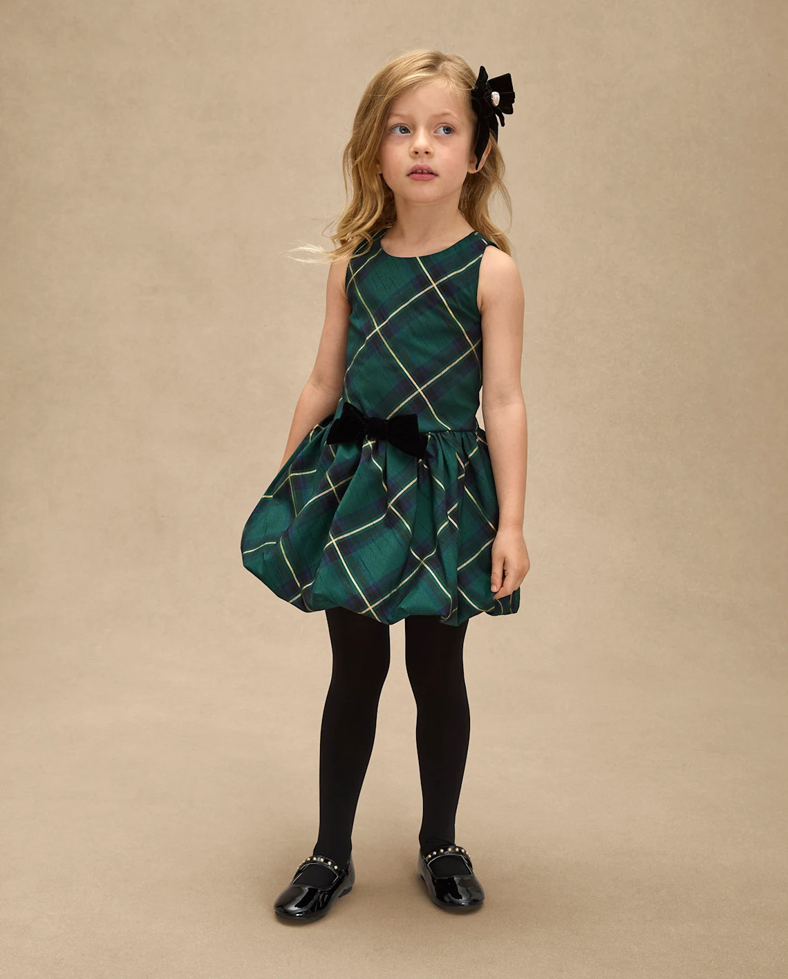 Girls Sleeveless Plaid Bubble Dress - Royal Christmas - GREEN | Gymboree | Gymboree