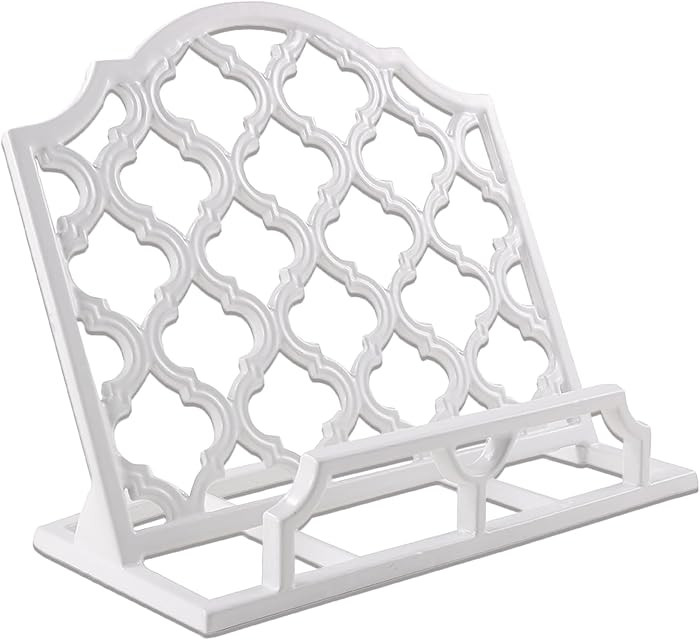 JOGREFUL Cookbook Stand, Cast Iron Heavy-Duty Recipe Book Holder, Kitchen Vintage Recipe Book Hol... | Amazon (US)