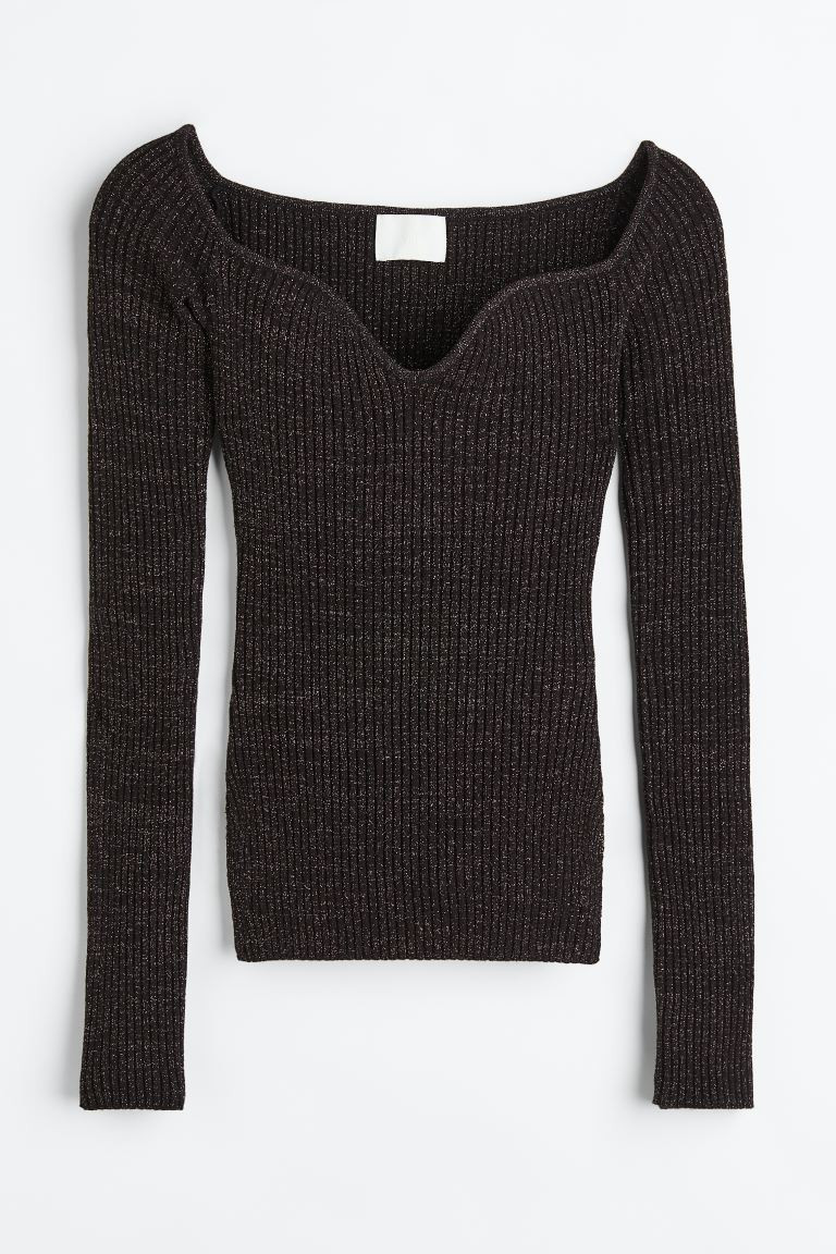 Glittery Rib-knit Top | H&M (US + CA)