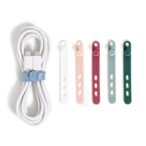 U Brands 6 Count Silicone Cord Bands for Chargers and Tech Accessories, Multicolor | Walmart (US)