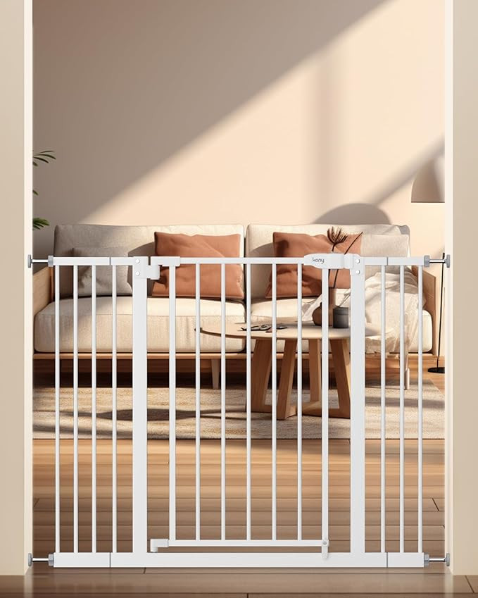 keny 29"-42.5" Baby Gate for Stairs, Auto Close Safety Dog Gate, Pressure Mounted Easy Walk Throu... | Amazon (US)