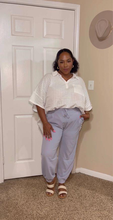 It’s giving summer business casual, but work from home. Both the top and the pants are a size large. The shoes are an 8 

#LTKSeasonal #LTKstyletip
