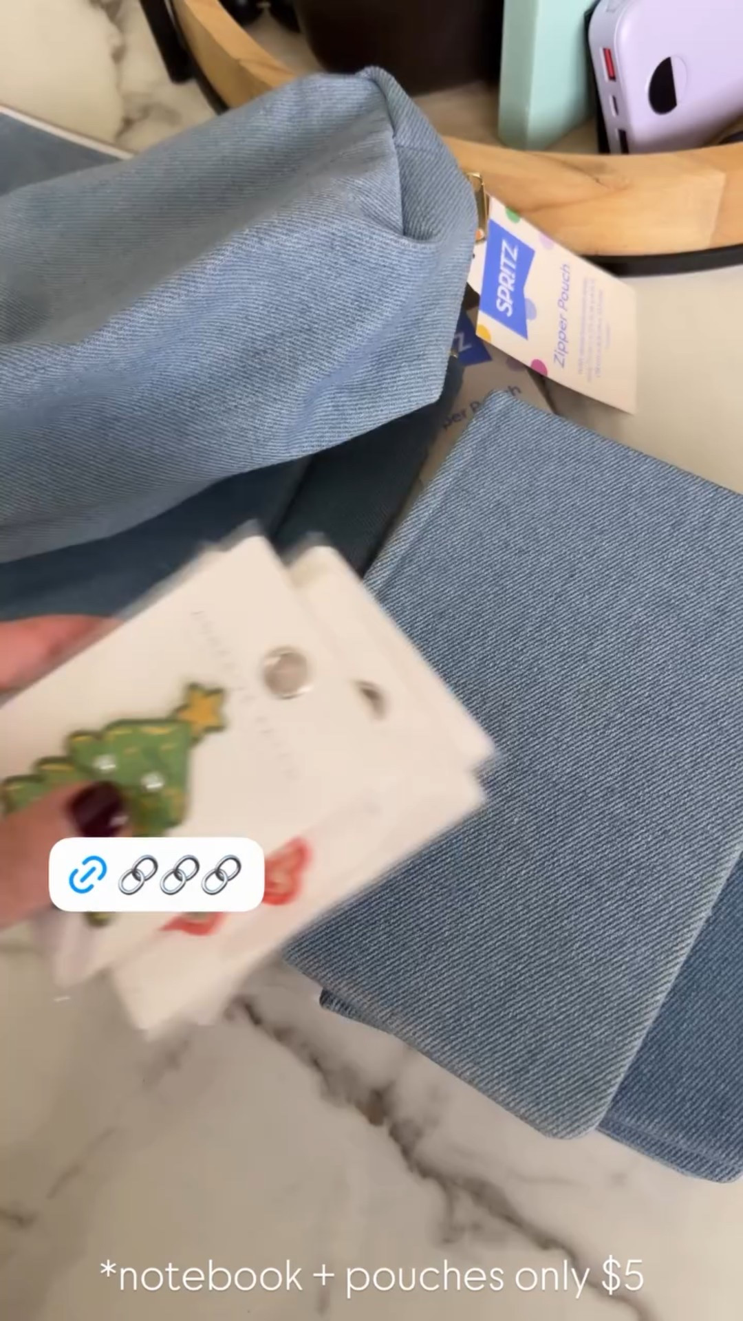 *notebook + pouches only $5 @target