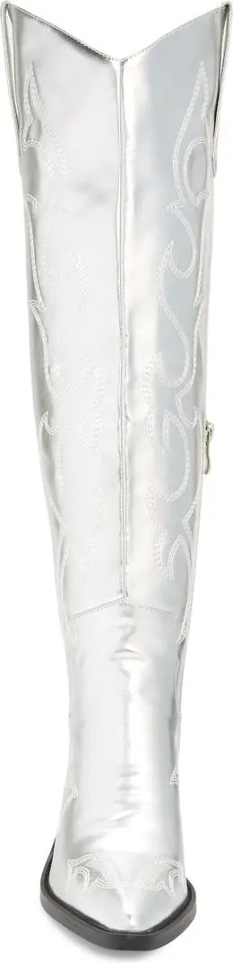 AZALEA WANG Mimi Metallic Western Boot | Nordstrom | Nordstrom