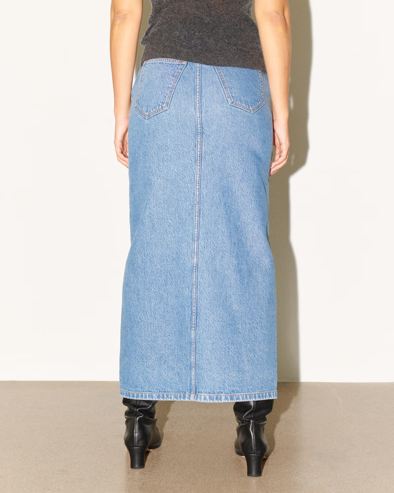 Denim Maxi Skirt | Abercrombie & Fitch (US)