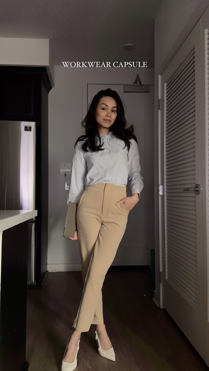 WORKWEAR CAPSULE PT. 2✨ // Back to the basics with classic staples you probably already own! This capsule includes: 

• 2 pants
• 4 tops
• 2 shoes

Endless mix-and-match potential for effortless work looks. Because getting ready for work should be simple yet elevated! Which combo is your fave?