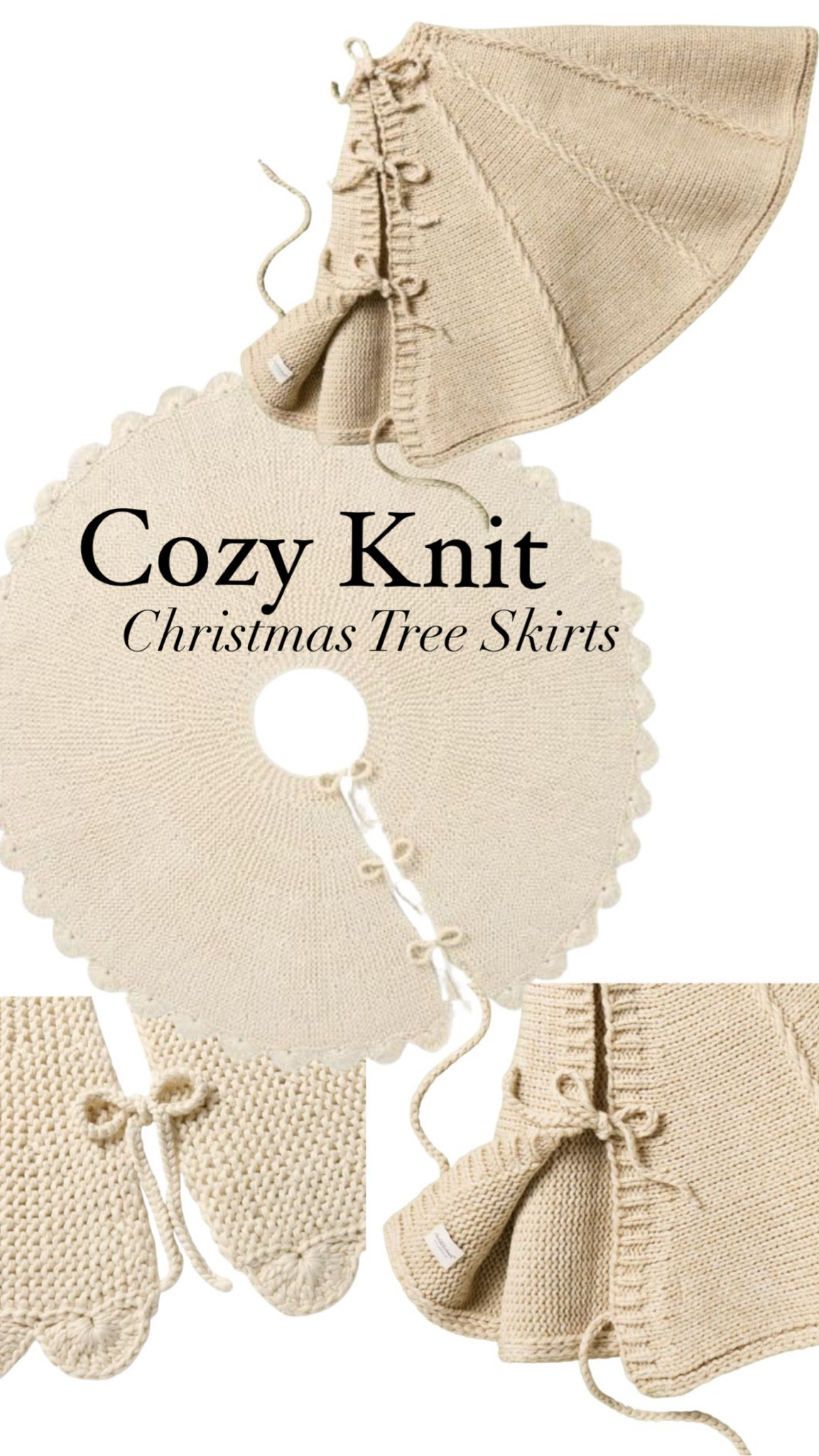 Cozy neutral knit tree skirts! 

#LTKSeasonal #LTKHoliday #LTKHome
