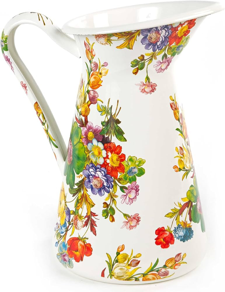 MACKENZIE-CHILDS Practical Enamel Pitcher, Decorative Pitcher for Drinks, Flowers, and Decor, Lar... | Amazon (US)